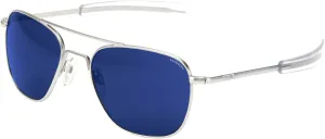 Mens or Womens Aviator Sunglasses, Matte Chrome, Classic, Polarized and Non-Polarized with UV Protection by Randolph USA