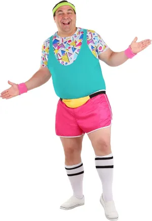 Men's Plus Size Work It Out Costume - Adult 80's Retro Outfit | Great for Halloween Costumes and Decade Parties!