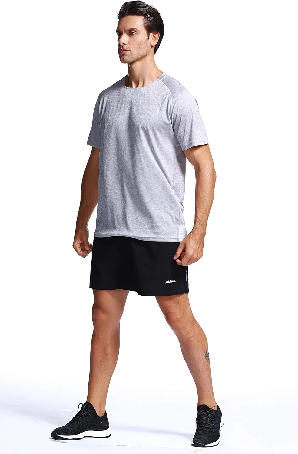 Mens Running Dry Fit T-Shirt Athletic Outdoor Short Sleeve Comfortable Sports Top