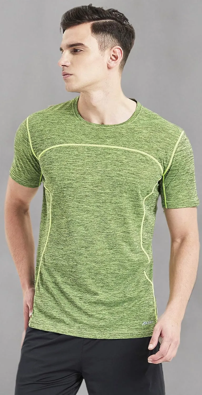 Mens Running Dry Fit T-Shirt Athletic Outdoor Short Sleeve Comfortable Sports Top