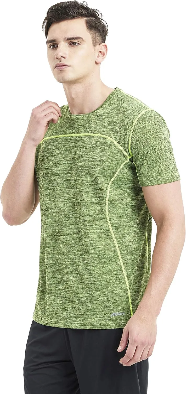 Mens Running Dry Fit T-Shirt Athletic Outdoor Short Sleeve Comfortable Sports Top