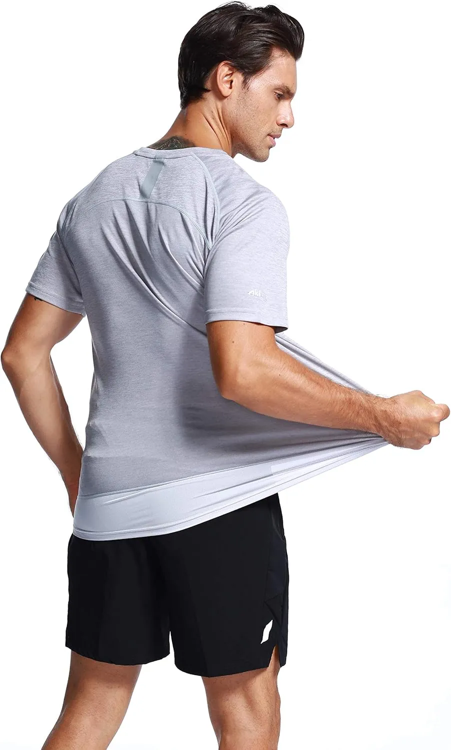 Mens Running Dry Fit T-Shirt Athletic Outdoor Short Sleeve Comfortable Sports Top