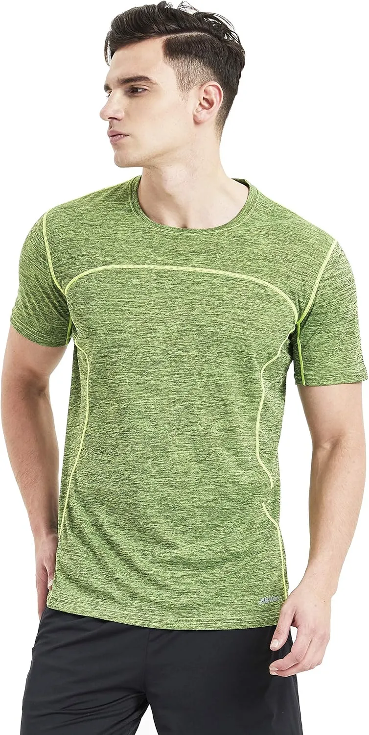 Mens Running Dry Fit T-Shirt Athletic Outdoor Short Sleeve Comfortable Sports Top