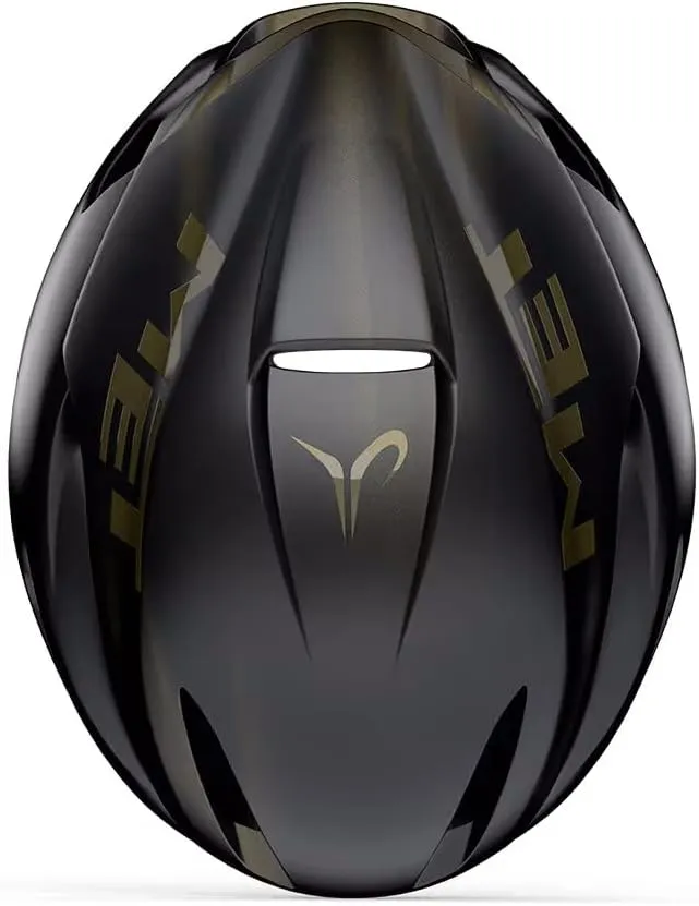 MET Manta Aerodynamic Cycling Helmet Tadej Pogačar Blačk Edition - Black with Golden Veins