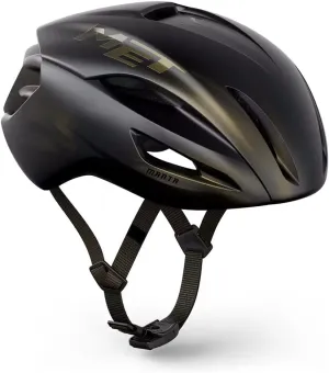 MET Manta Aerodynamic Cycling Helmet Tadej Pogačar Blačk Edition - Black with Golden Veins
