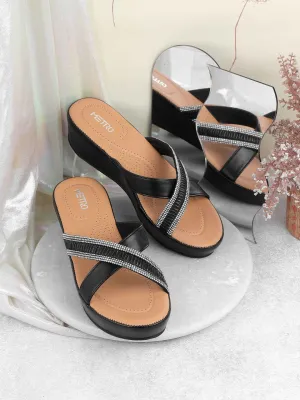 Metro Embellished Stiletto Mules