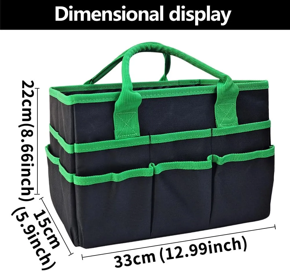 Mewise Teacher Handle Tote Bag Organizer,Tote Bag Organization for Crafts,Art,Paper,Books,School,Sewing,Travel with Handles,Ofiice Supplies Storage (Black)