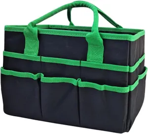 Mewise Teacher Handle Tote Bag Organizer,Tote Bag Organization for Crafts,Art,Paper,Books,School,Sewing,Travel with Handles,Ofiice Supplies Storage (Black)
