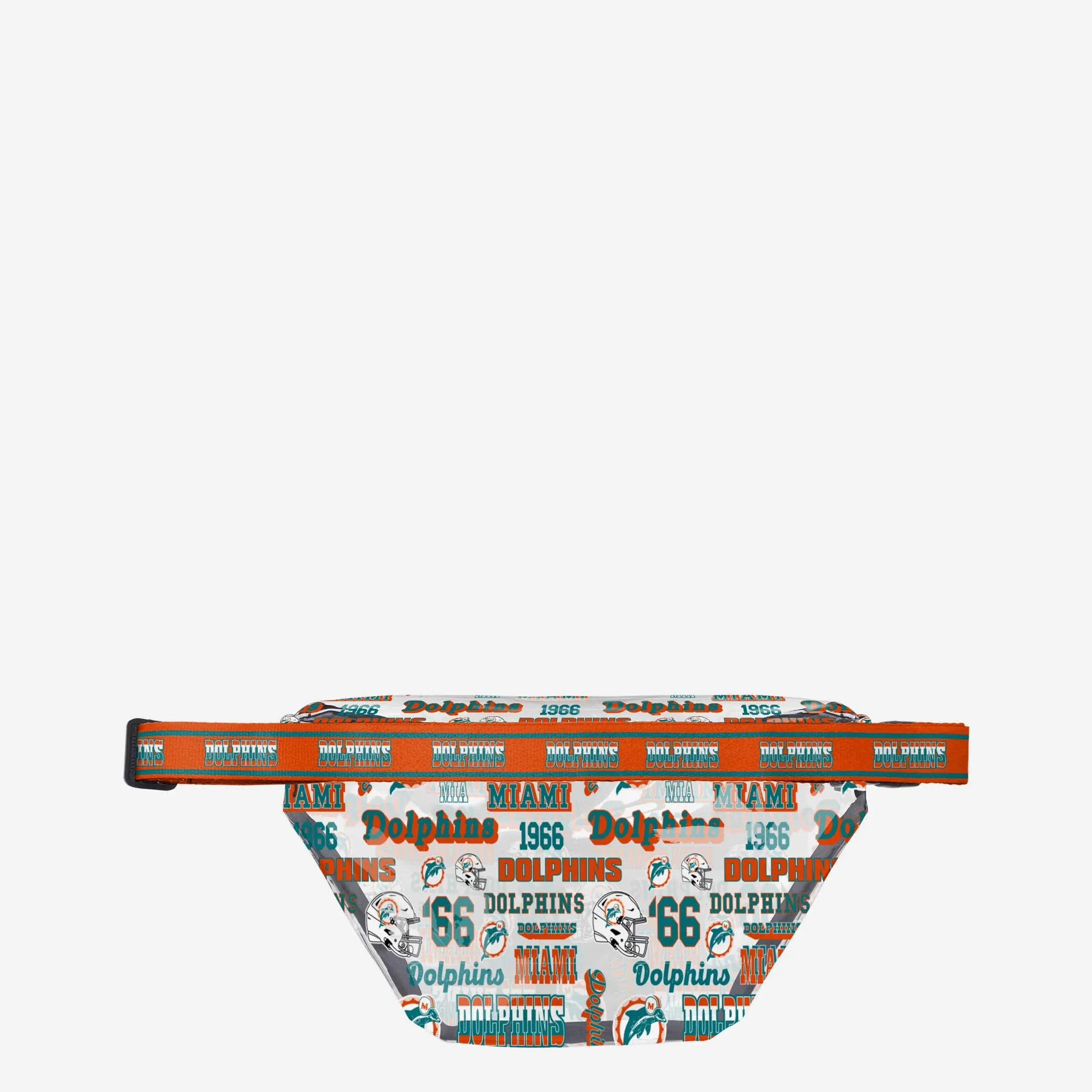 Miami Dolphins Repeat Retro Print Clear Fanny Pack