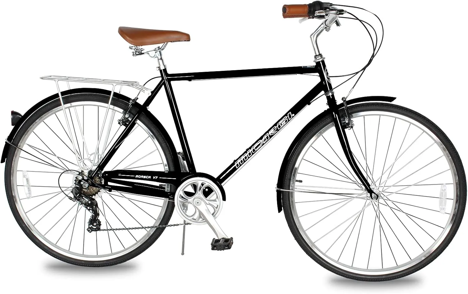 MICARGI 24/26 Inch Adult Cruiser Bicycle Hybrid Bike 1/7 Speeds Commuter Bike for Women, Men, Seniors,Step-Through or Step-Over Bike Steel Frame Multi Colors Style