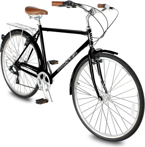 MICARGI 24/26 Inch Adult Cruiser Bicycle Hybrid Bike 1/7 Speeds Commuter Bike for Women, Men, Seniors,Step-Through or Step-Over Bike Steel Frame Multi Colors Style