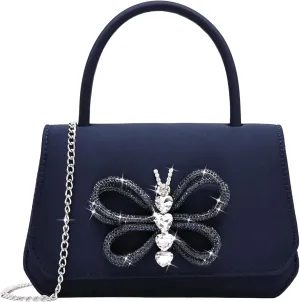 Milisente Clutch Purses For Women Butterfly Crystals Clutch Evening Bags Formal Wedding Elegant With Top Handle