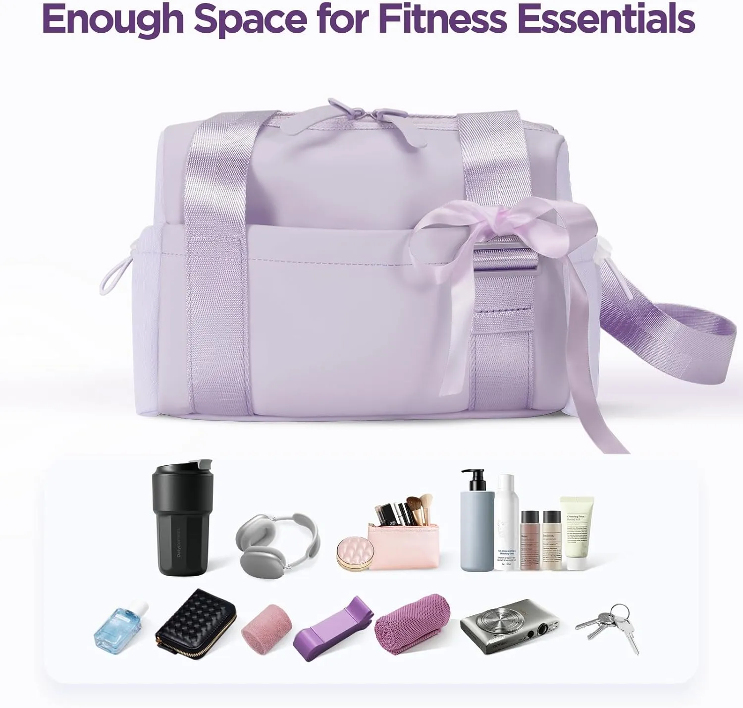 Mini Gym Bag for Women Girls Small Gym Tote Bag with Wet Compartment Waterproof Travel Duffle Bag Cute Workout Sport Bag