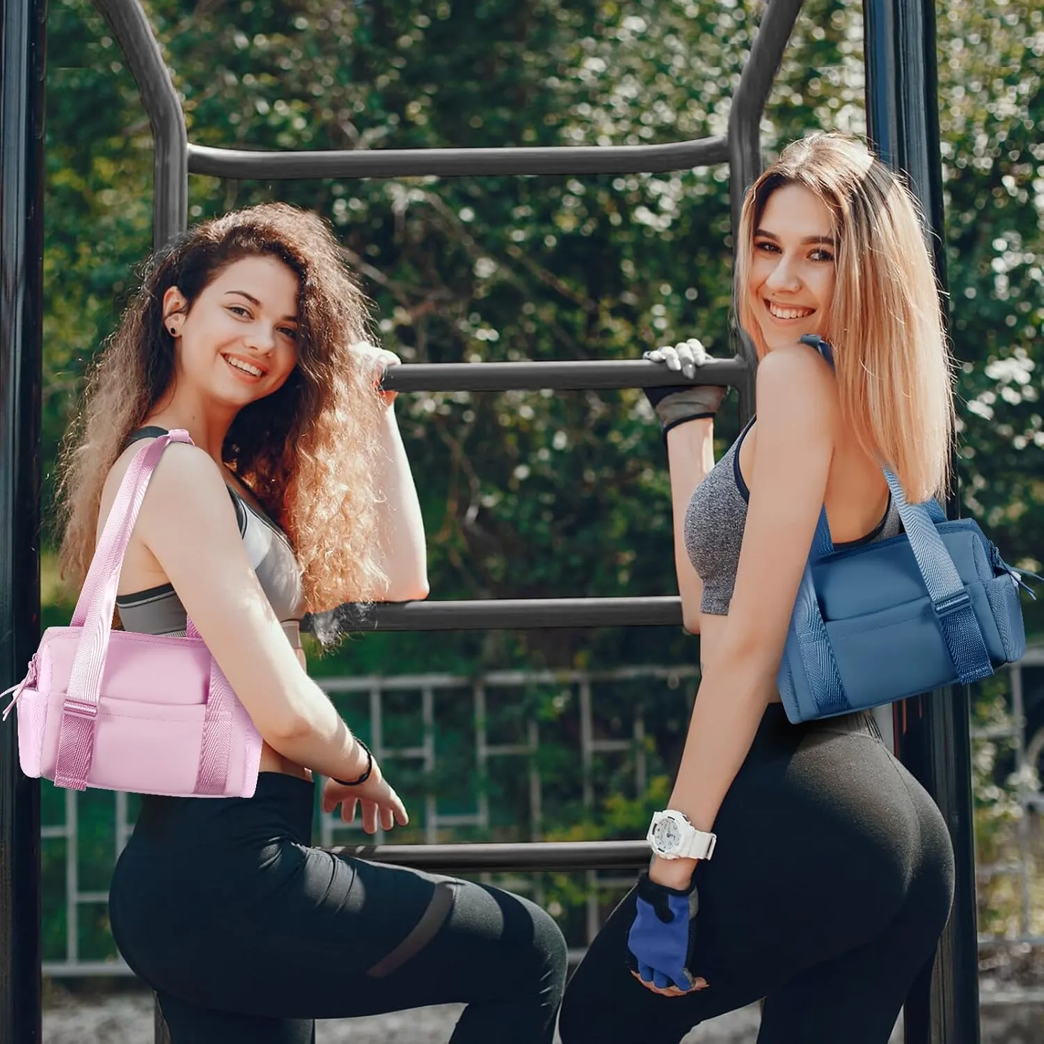 Mini Gym Bag for Women Girls Small Gym Tote Bag with Wet Compartment Waterproof Travel Duffle Bag Cute Workout Sport Bag
