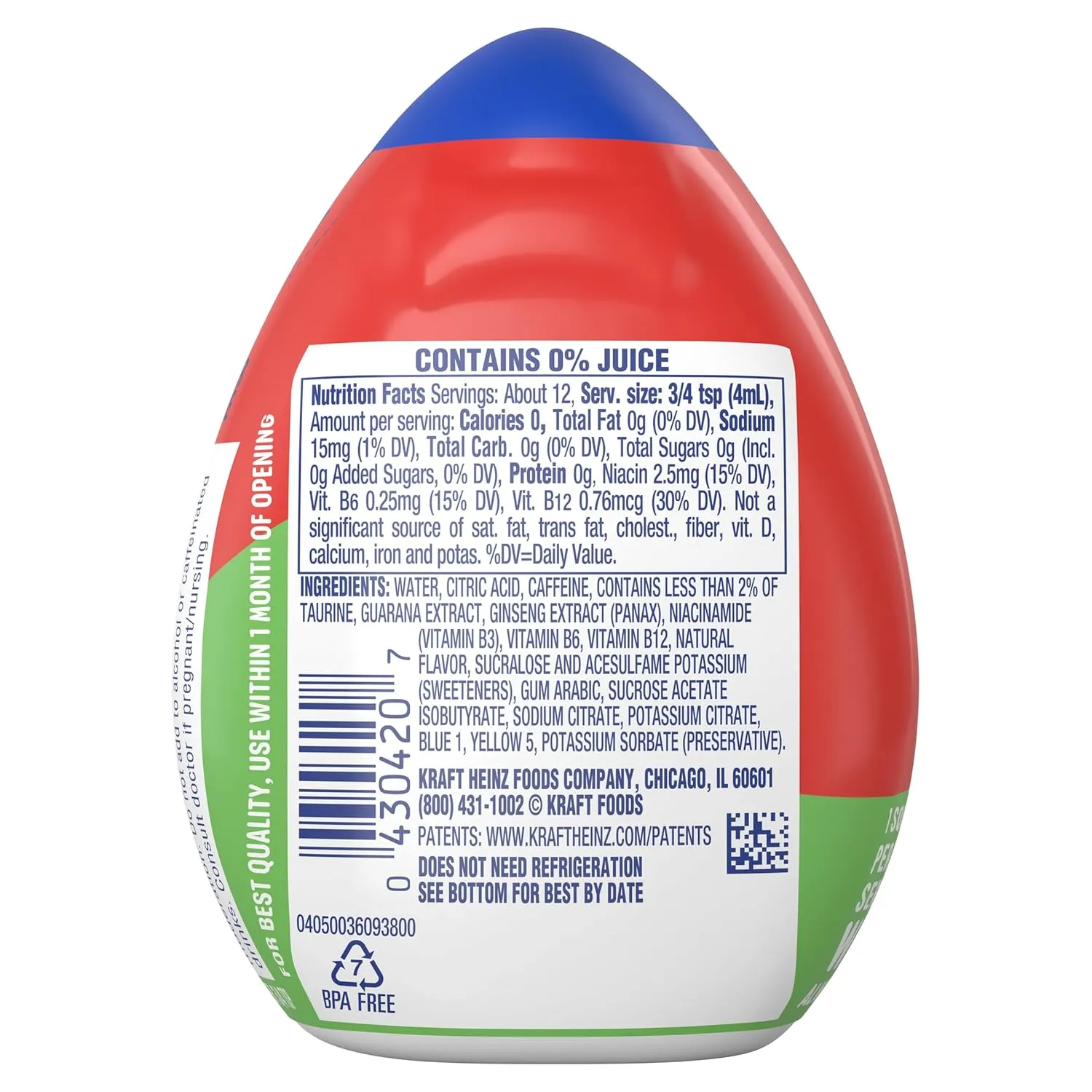 MiO Green Thunder Enhancer, 1.62 Fl Oz (Pack of 4)