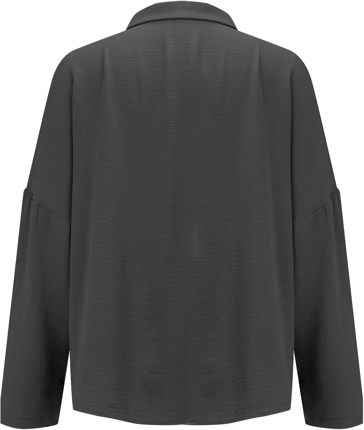 Miyaomn Womens Button Down Dress Shirts Cotton Linen Long Sleeve Collared Blouse Lightweight Slim Fit Solid V Neck Casual Top