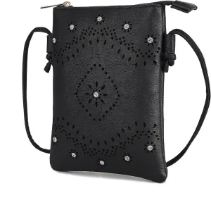 MKF Collection Crossbody Bags for Women Handbag, PU Leather Crossover, Small Shoulder Side Messenger Purse