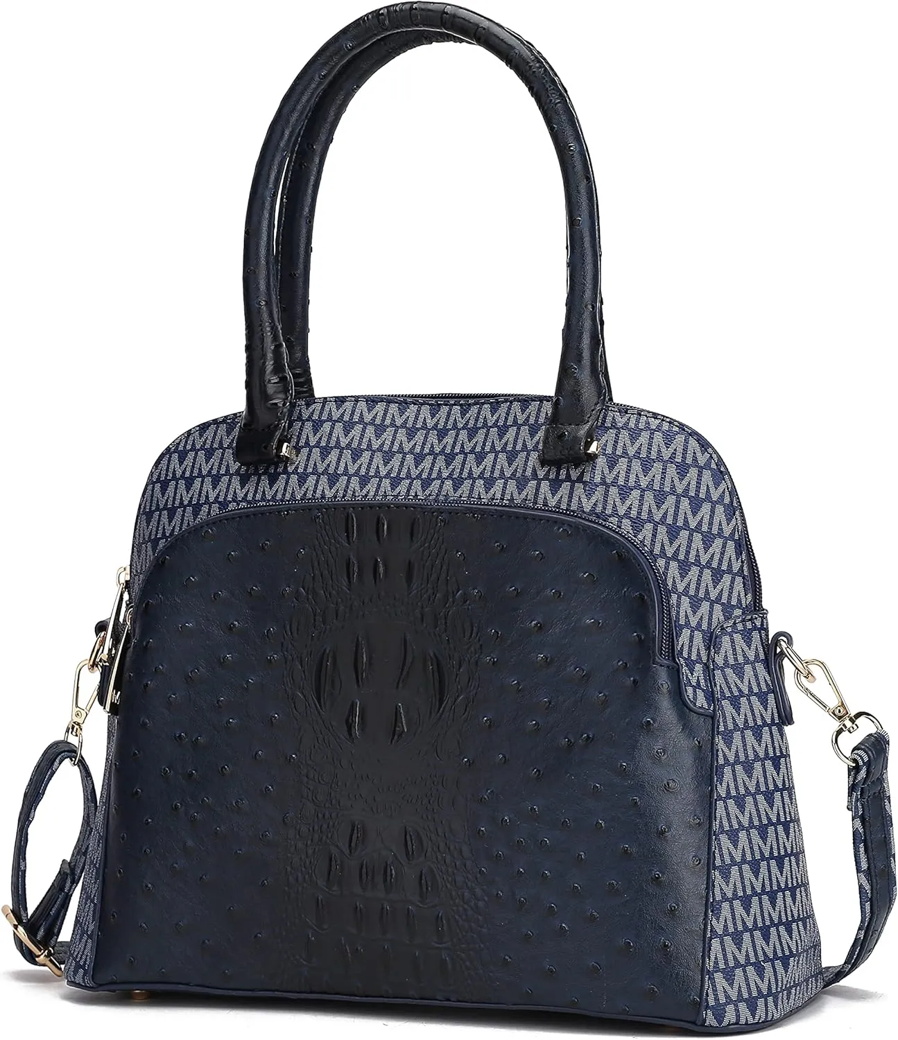 MKF Crossbody Satchel Tote Handbag for Women, Shoulder Bag Strap – PU Leather Pocketbook – Top Handle Woman Purse