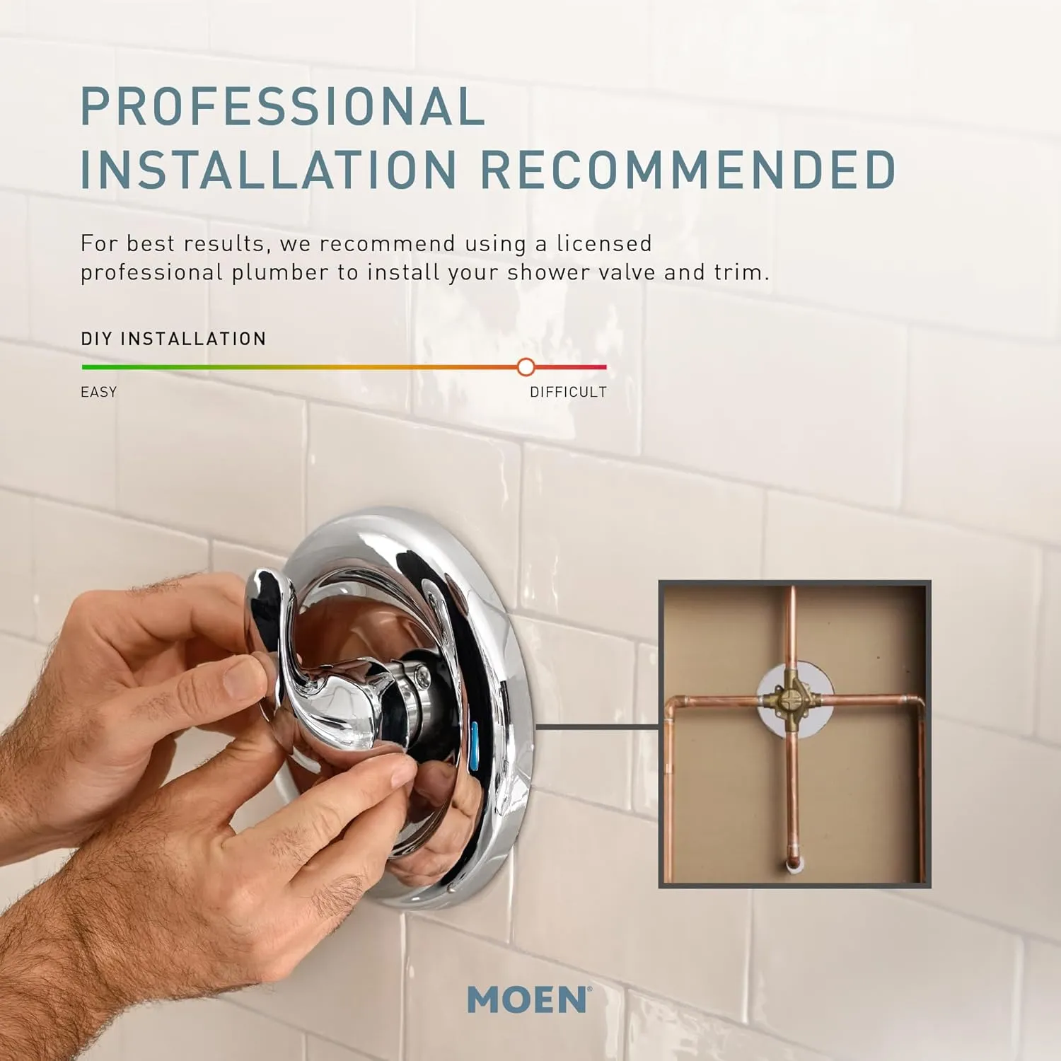Moen Beric Bronzed Gold Single Handle Modern Tub and Shower Faucet with Handshower, Valve Included, 82775BZG