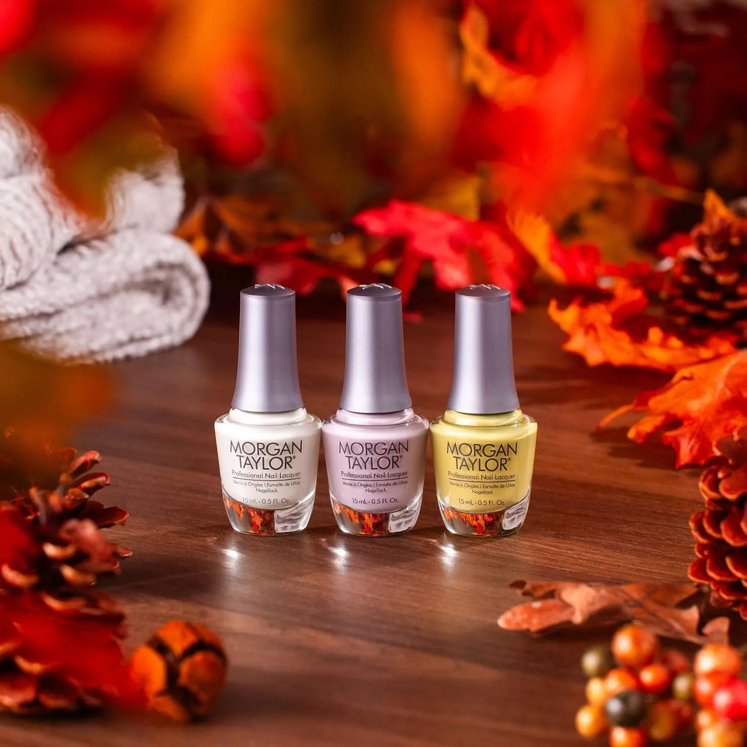Morgan Taylor Fall Change Of Pace Collection Value Packs - Professional Lacquer, Vibrant, Chip-Resistant, Fast-Drying, Long-Lasting, High-Shine (Pack #1, 3 pcs)