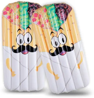 Mr. Burrito Pool Float 2 Pack, Summer Fun Inflatable Giant Burrito Float for Adult and Kids, 68 Inches Swim Pool or Beach Toys