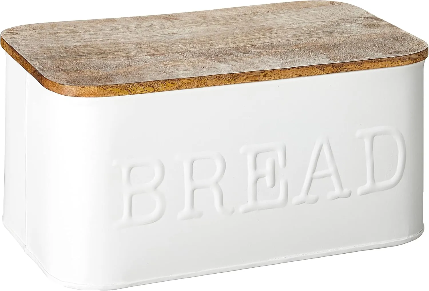 Mud Pie Circa Bread Box white, 5 1/4" x 12"