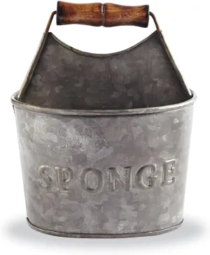Mud Pie Farmhouse Rustic Sponge Holder, 4.4H X 5.9L X 5.2W
