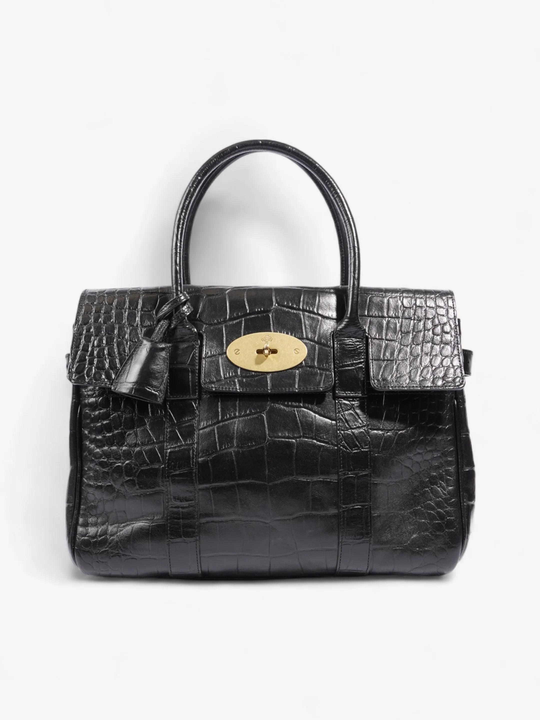 Mulberry Bayswater Black Embossed Leather