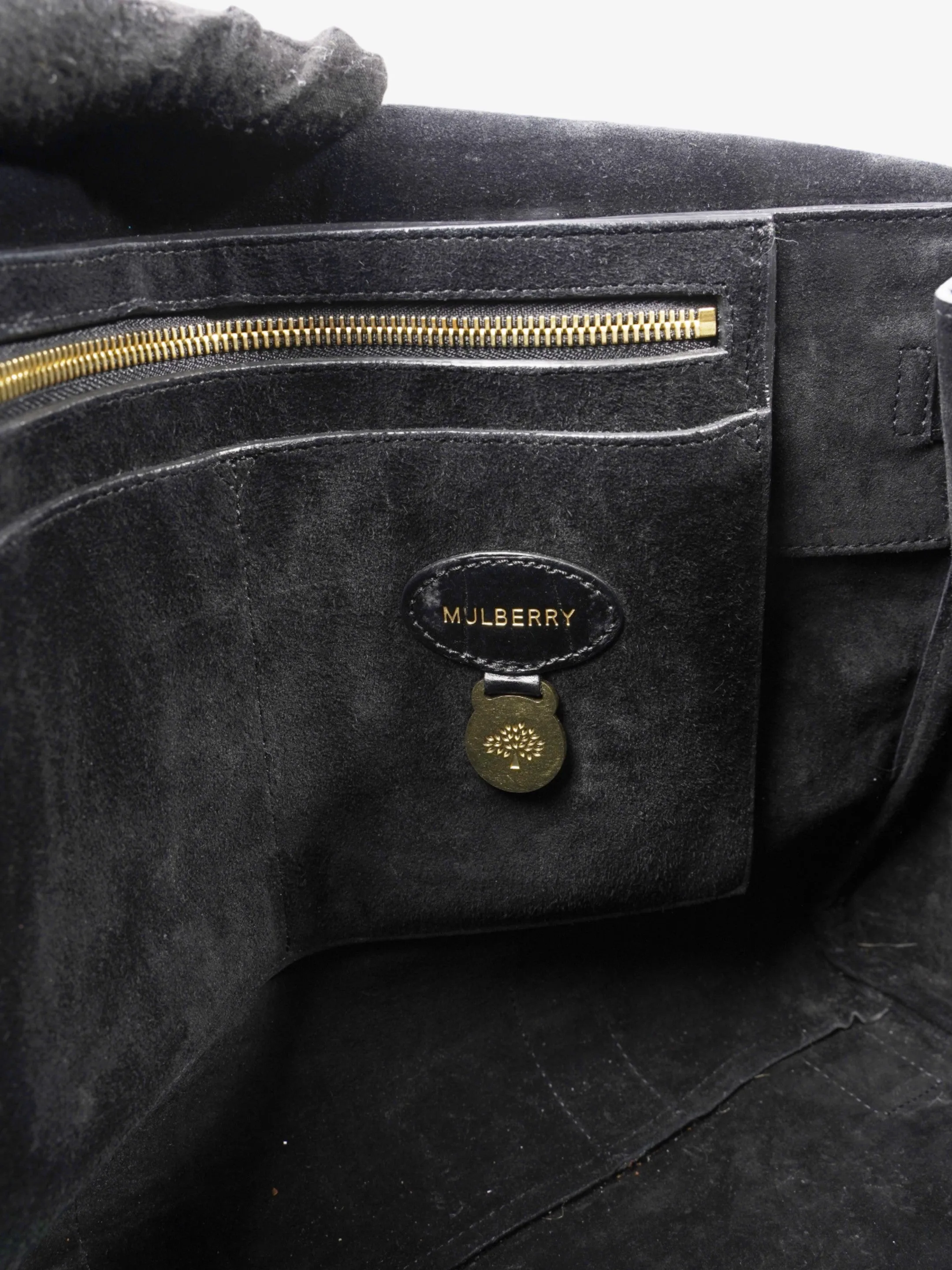 Mulberry Bayswater Black Embossed Leather