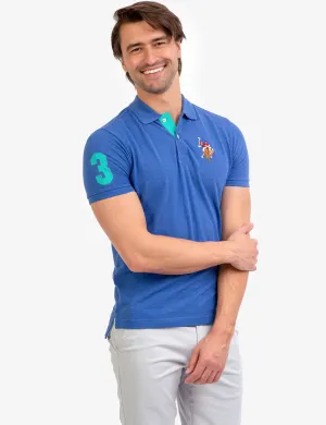 MULTI COLOR BIG LOGO POLO SHIRT
