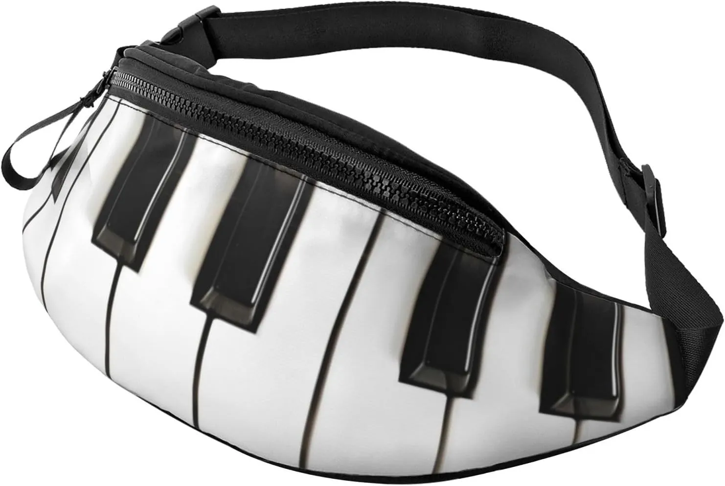 Music Piano Keys Fanny Pack, Crossbody Waist Packs for Women Men Waist Bags with Adjustable Strap for Travel Running Hiking Sport