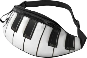 Music Piano Keys Fanny Pack, Crossbody Waist Packs for Women Men Waist Bags with Adjustable Strap for Travel Running Hiking Sport