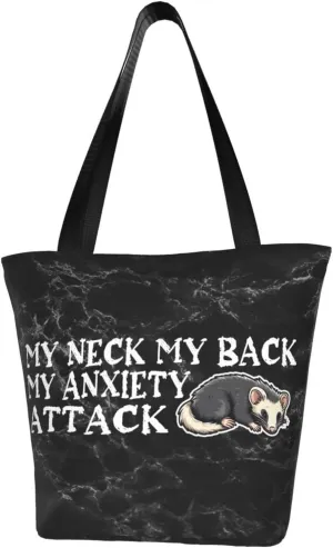 My Neck My Back My Anxiety Attack Fashion Shoulder Bag Large Capacity For Man Or Woman