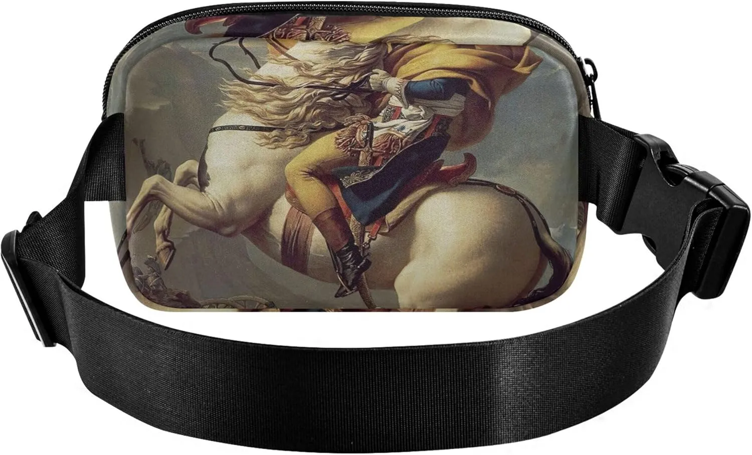 Napoleon Horse Neoclassical Painting Fanny Packs Women Waterproof Anti Theft Belt Bag Cute Crossbody Waist Bag