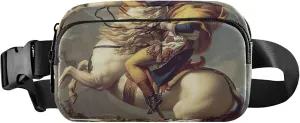 Napoleon Horse Neoclassical Painting Fanny Packs Women Waterproof Anti Theft Belt Bag Cute Crossbody Waist Bag