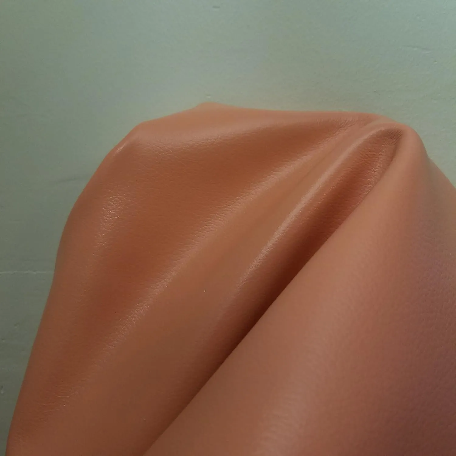 NAT Leathers Pink semi Shiny Nappa 2.5-3.0 Upholstery Craft, Shoe, Bookbinding Handbag Cowhide Genuine Cow Leather Hide Skin (12"x 24" inch Cutting)
