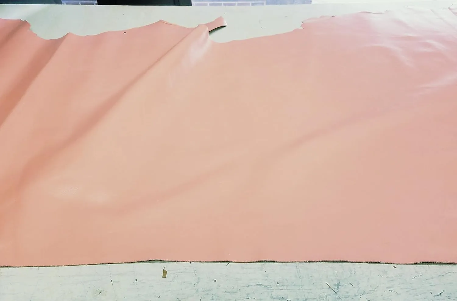NAT Leathers Pink semi Shiny Nappa 2.5-3.0 Upholstery Craft, Shoe, Bookbinding Handbag Cowhide Genuine Cow Leather Hide Skin (12"x 24" inch Cutting)
