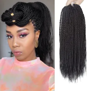 NAYOO Crochet Hair for Kids - 8 Packs 12 Inch Short Crochet Hair For Black Women, 30 Strands/Pack Small Twist Crochet Hair Hot Water Setting, Crochet Twist Braids Hair with Natural Ends(12 Inch, 2#)