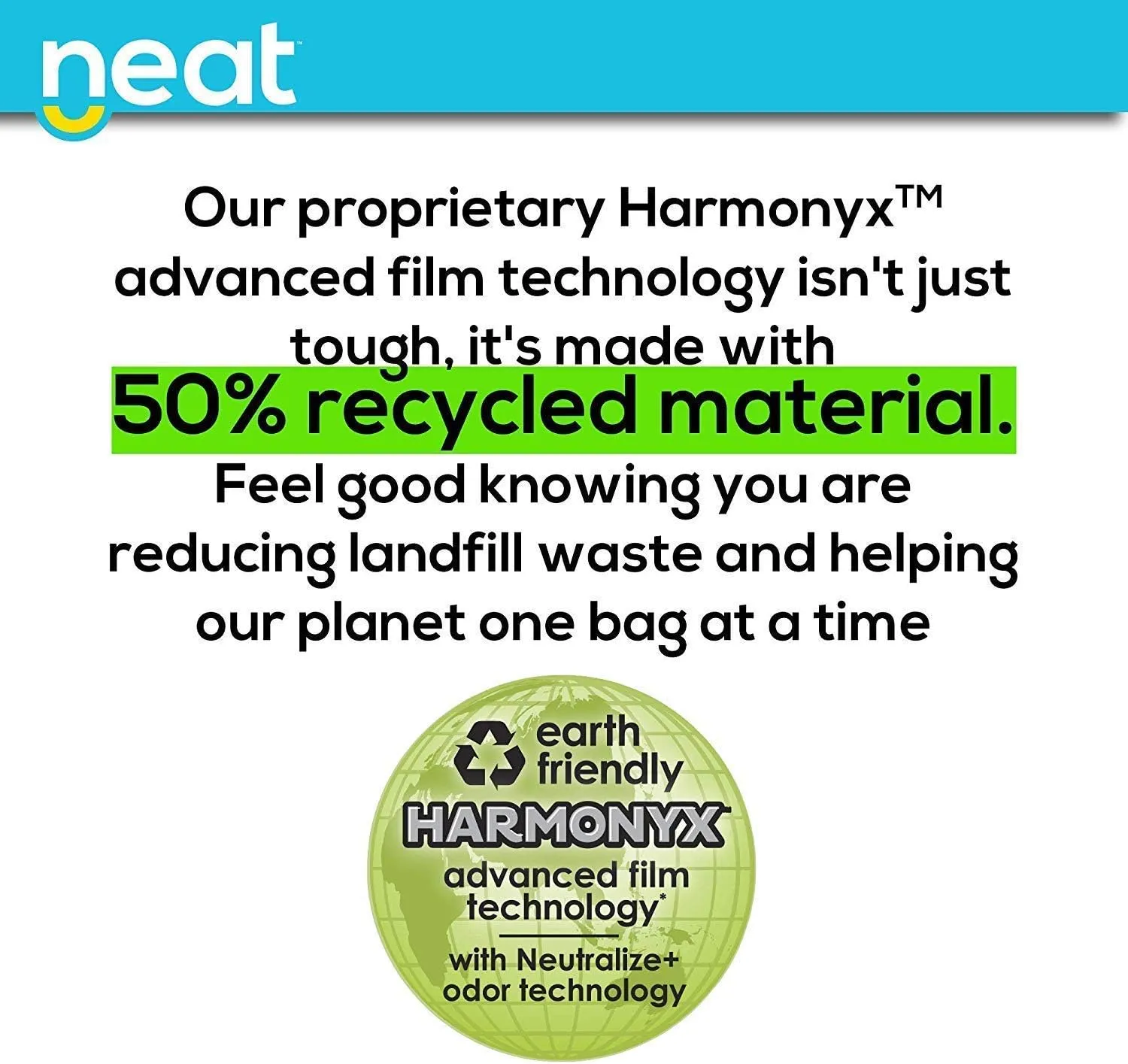 Neat Tall Kitchen 30 Gallon Drawstring Trash Bags - (MEGA 120 COUNT) - Triple Ply Fortified, Eco-Friendly 50% Recycled Material, Neutralize  Odor Technology, Reversible Black and White Garbage Bags