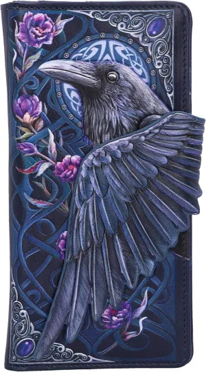Nemesis Now Embossed Purse, Gothic Wallet, 18.5cm - Ravens Flight