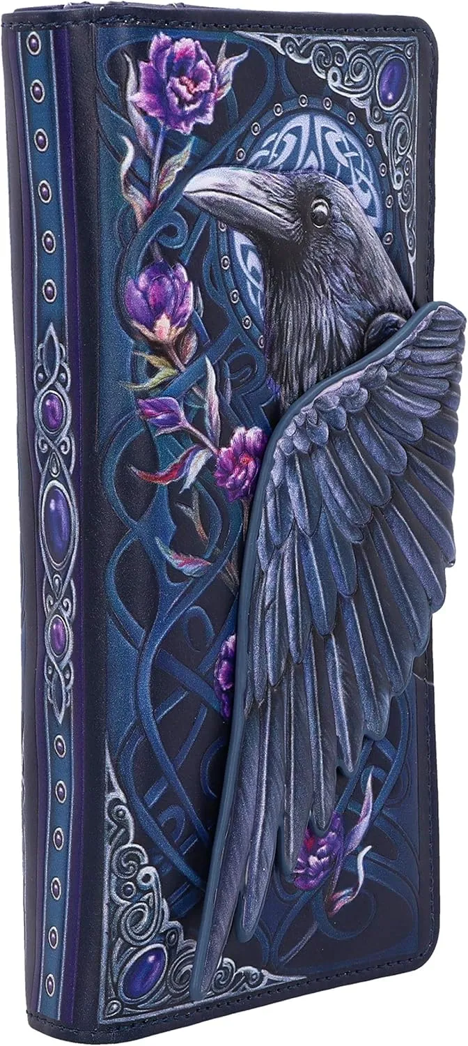 Nemesis Now Embossed Purse, Gothic Wallet, 18.5cm - Ravens Flight