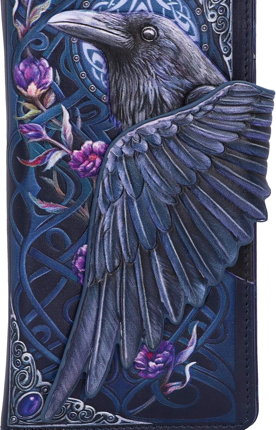 Nemesis Now Embossed Purse, Gothic Wallet, 18.5cm - Ravens Flight