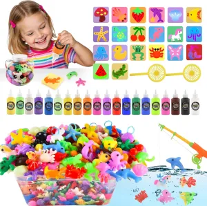 Nicella Magic Water Elf Toy Kit, Water Beads for Kids, Aqua Water Gel with 20 Magic Gels and 20 Shape Molds, DIY Squishy Maker Kit, Birthday Gifts for Girls and Boys