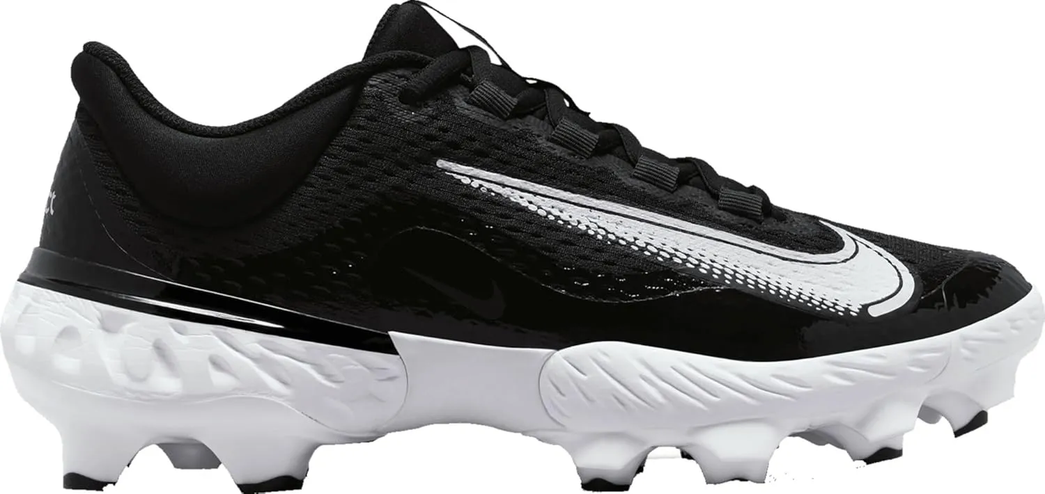 Nike Alpha Huarache Elite 4 Low MCS FD6221-001 Black-White Men's Baseball Cleats 11.5 US