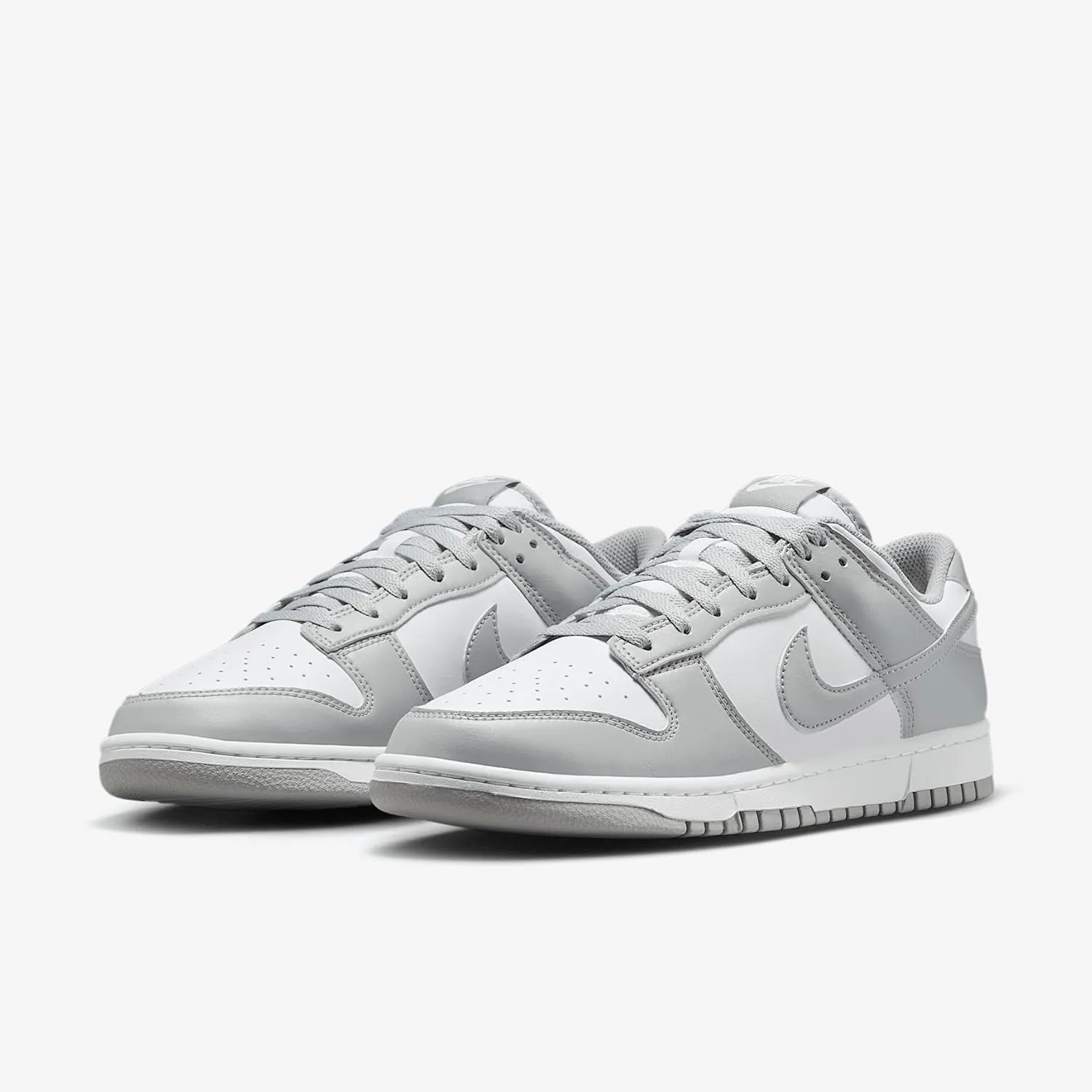 Nike Dunk Low Retro Men's Shoes (HF5441-105, White/White/Light Smoke Grey)