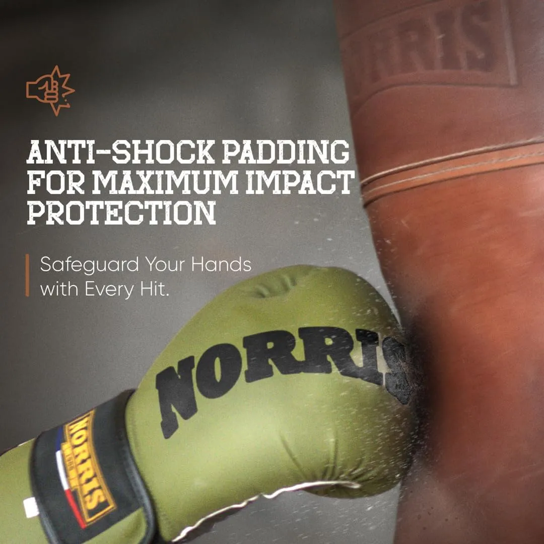 Norris 1966 Sparring Gloves - Premium Boxing Gloves Men & Boxing Gloves Women with Anti-Shock Padding - Boxing Equipment for Training, Muay Thai, Kickboxing & Martial Arts