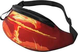 Nuclear Explosion Fireball Mushroom Cloud Fanny Pack, Crossbody Waist Packs for Women Men Waist Bags with Adjustable Strap for Travel Running Hiking Sport