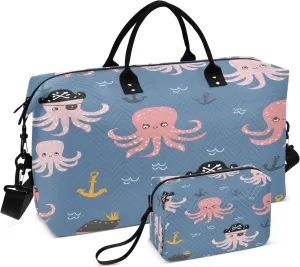 Octopus Pattern Travel Duffle Bag Gym Yoga Carry on Bags for Men Women Weekender Bag