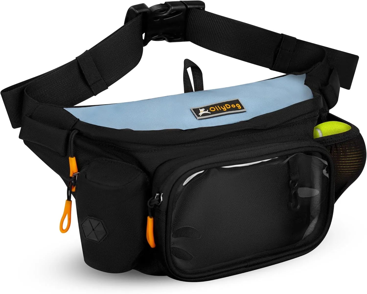 OllyDog Trailblazer Pack | Fanny Pack | Dog Treat Pouch | Includes Rubber Fetch Ball | Water-Resistant | Poop Bag Dispenser | Hands-Free | Dog Walking & Training