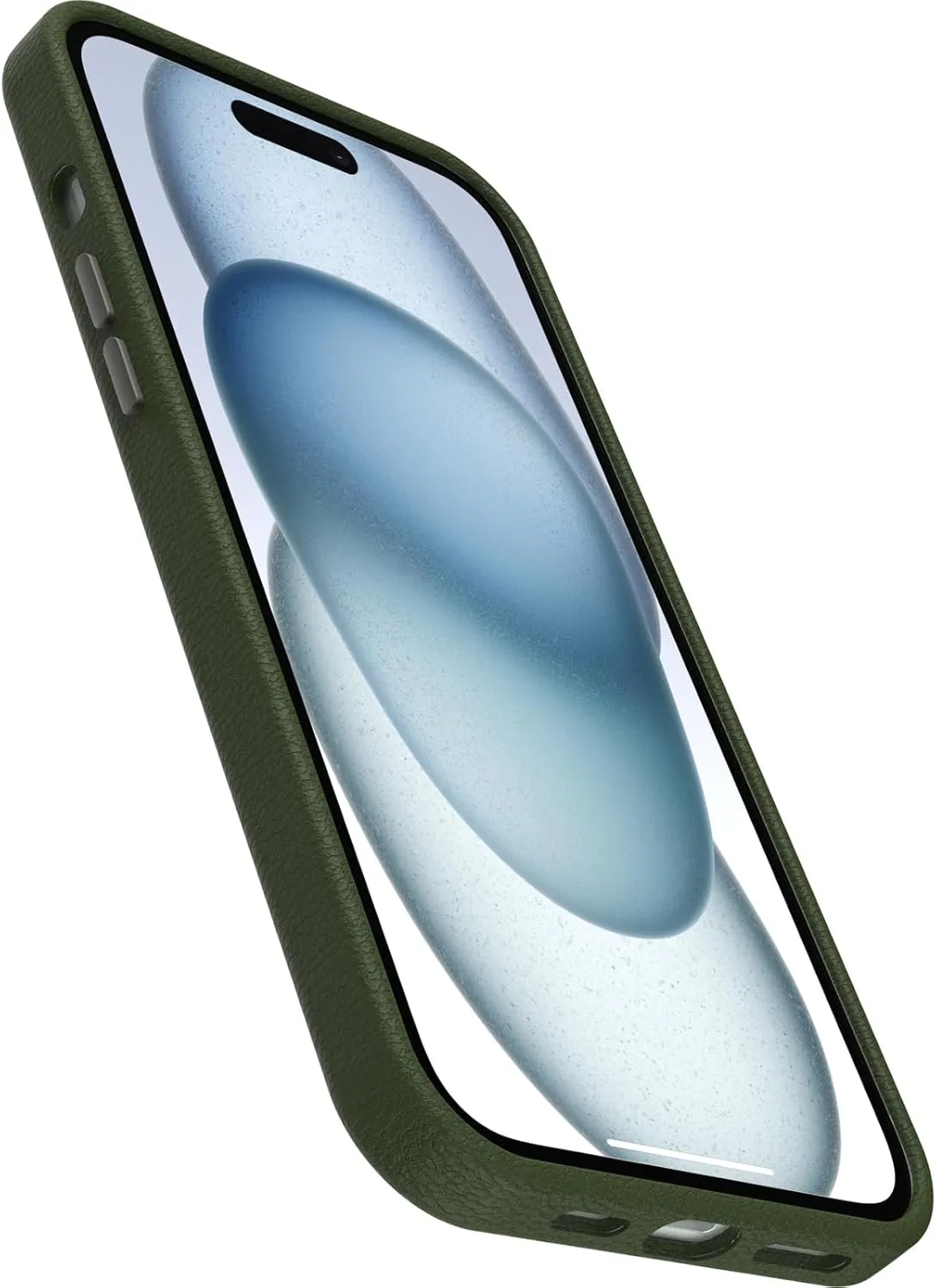 OtterBox iPhone 15 Plus Symmetry Series Cactus Leather for MagSafe - Cactus Grove (Green), Snaps to MagSafe, Ultra-Sleek, Raised Edges Protect Camera & Screen